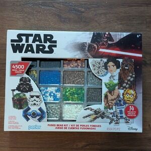 Star Wars Perler Fused Bead Kit 4500 Beads 14 Projects Yoda Darth Vader Disney